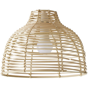 Lobster Pot Wicker Rattan Ceiling Pendant Light Shade - Cream by ValueLights