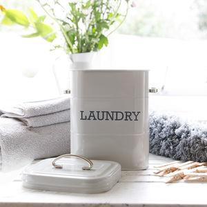 Living Nostalgia French Grey Laundry Tin - Grey by KitchenCraft