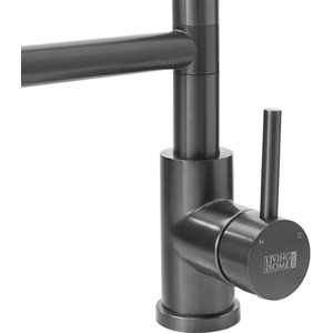 Kitchen Tap with Pot Filler and Pull-Down Spring Nozzle - Grey by Livingandhome
