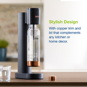 Variable Manual Fizz Sparkling Water Maker with 1 x CO2 Cylinder - Black by Laica