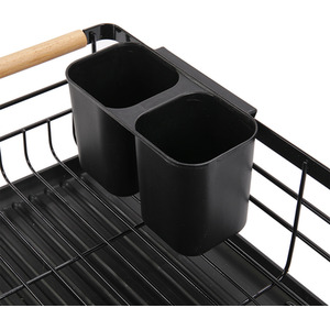 Iron Dish Drainer Drip Tray - Black by Livingandhome
