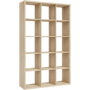 Mauro 3x5 Shelving Unit - Sand Oak by Furniture To Go