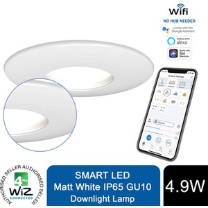 4lite WiFi And Bluetooth - IP20 Adjustable Satin Chrome by 4lite WiZ Connected
