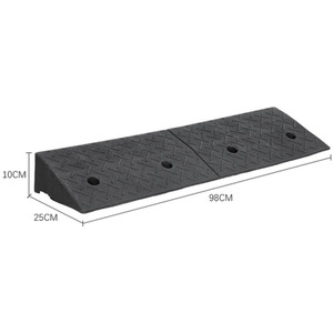 Rubber Non-Slip Car Ramp - Black by Livingandhome