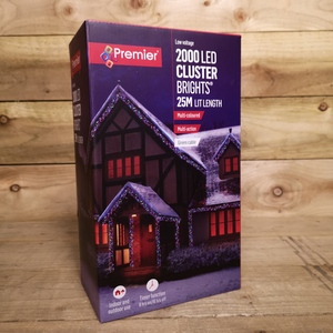 LED Multi Function Cluster Christmas Lights with Timer Facility - Multicolour by Samuel Alexander