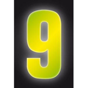 Hi Vis Yellow Number - 9