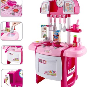 Miniature Kitchen with Light, Sound and Water Features - Pink