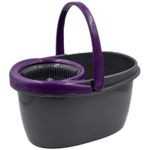 Calitek 360 Degree Rotating Spin Mop and Bucket Set with 2 Heads - Grey by Calitek