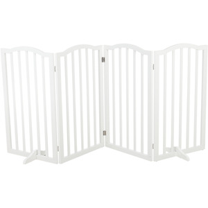 WhiskerJoy 4 Panel Wooden Safety Gate - white / 46 - 184 cm / 184cm by WhiskerJoy