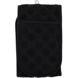 Dobby Terry Double Oven Glove - Black by Divante