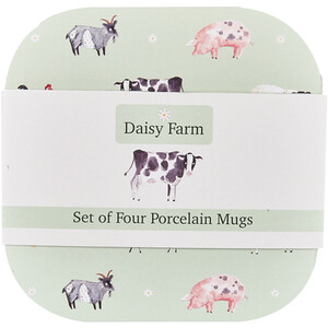 Pack of 4 Daisy Farm Boston Mug
