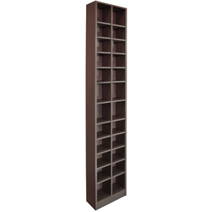 BLOCK - Tall Sleek 360 CD 160 DVD Media Storage Tower Shelves - Dark Oak - Dark Oak by Watsons