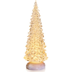 30cm Dual Power LED Water Spinner Christmas Tree With Warm White LEDs - White water spinner by Samuel Alexander