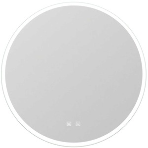 Circle Bathroom Mirror with Lights, Dual Touch, Dimmable by AicaBathroom
