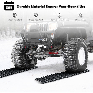 Tyre Traction Boards with Bag - Black by Costway