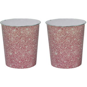 Pink Sparkle Waste Paper Bin by JVL