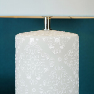 Cressida Table Lamp - Cream and White