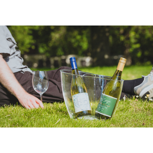 BarCraft Clear Acrylic Double Sided Drinks Pail Cooler, Labelled - Clear by BarCraft