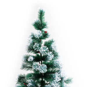 HOMCOM 5ft Artificial Green Christmas Tree Metal Stand - Green by HOMCOM