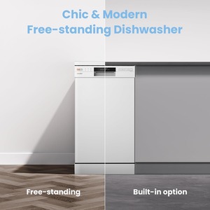 Comfee 10-Place Independent Dishwasher with 6 Wash Programs - White by Comfee