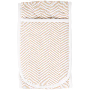Stylish Double Oven Glove - Beige and Cream by Pure Collection