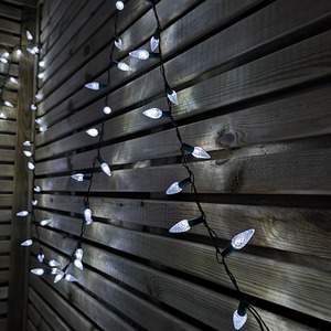 Multi action Pine Cone Christmas Lights - white by Samuel Alexander