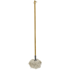 JVL Retro Natural Bamboo String Floor Mop - Brown by JVL