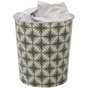 Geometric Grey Waste Paper Bin by JVL