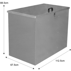 Galvanised Feed Store 3 Compartments - Silver by Monstershop