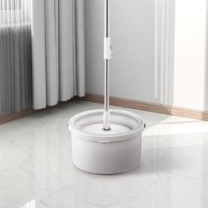 Hands-free Spin Mop and Bucket Cleaning Set - Grey / 26cm by Livingandhome