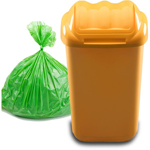 Lift Recycle Plastic Waste Bin 15-30-50L by Home Centre