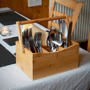 Bamboo Utensil Cutlery Holder - Bamboo by Maison & White