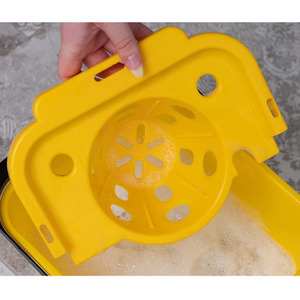 12 Litre Yellow Plastic Easy Pouring Mop Bucket With Lip For Hard Floors - Yellow by STORM TRADING GROUP