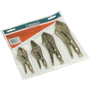 Draper Self Grip Pliers Set 4 Piece - SILVER by Draper