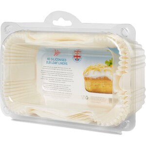 Pack of 40 Siliconised Loaf Liners - White by Tala