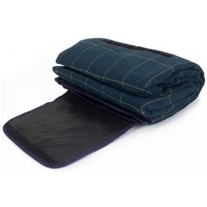 Luxury Blue Tweed Picnic Blanket - Blue by Red Hamper