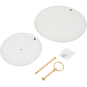 Gold Heart 2 Tier Cake Stand