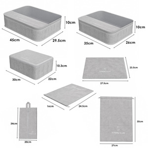 7Pcs Travel Storage Bag - Grey by komore