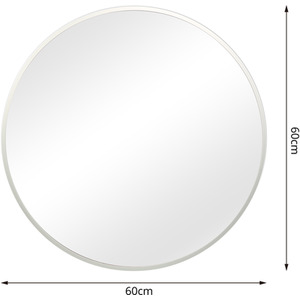 Pandora Round Mirror - Silver by Home Garden Direct