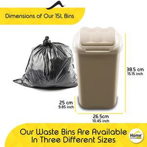 Lift Recycle Plastic Waste Bin 15-30-50L by Home Centre