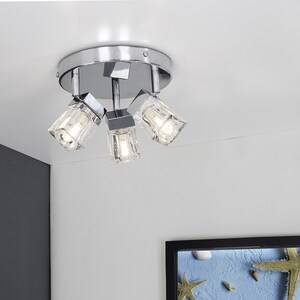 Ritz Ice Cube IP44 Rated 3 Way Adjustable Bathroom Ceiling Spotlight - Polished Chrome by ValueLights