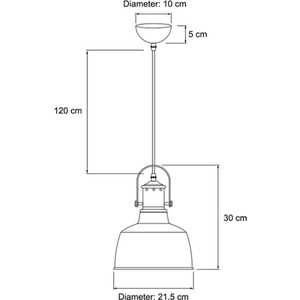 CGC MARNIE Black Metal Industrial Dome Pendant Light - black by CGC Lighting