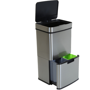 Charles Bentley Triple Compartment 62L Sensor Bin - Silver by Charles Bentley