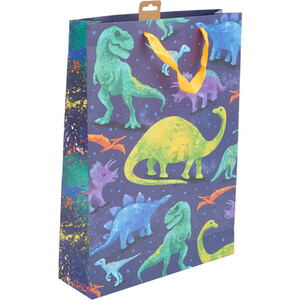 Dinosaur Gift Bag - Blue