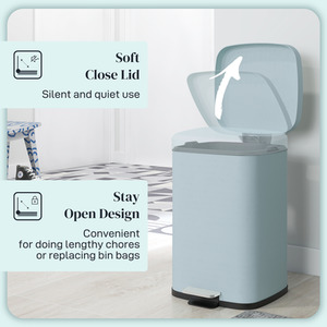 HOMCOM Kitchen Pedal Bin Fingerprint Proof by HOMCOM
