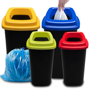 Recycling Waste Bin 28-45L - Blue / 45l by Home Centre