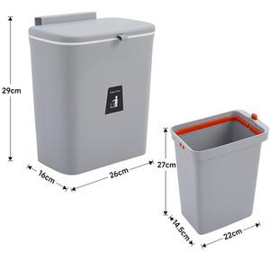 Kitchen Hanging Trash Can - White by lifeideas