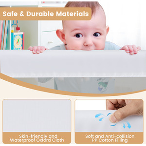 152cm Swing Down Baby Bed Guard Rail by Costway