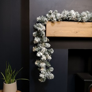 Kaemingk Snowflocked Luxury Christmas Imperial Garland - Green by Samuel Alexander