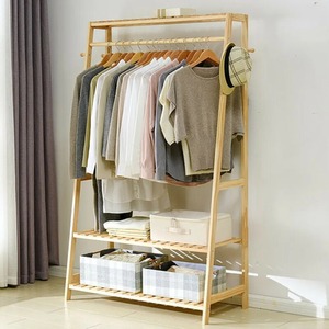 Clothes Storage Organiser Rack and Shelves - Bamboo by Wyld and Coco